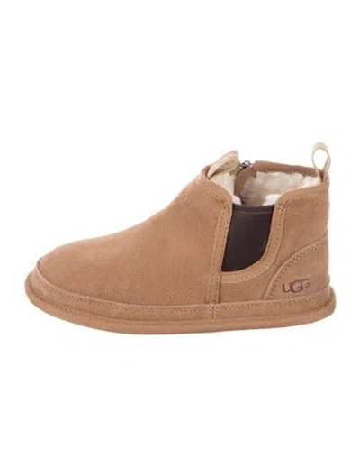 Pre-owned Ugg Babies' Toddlers Suede Ankle Boots In Brown