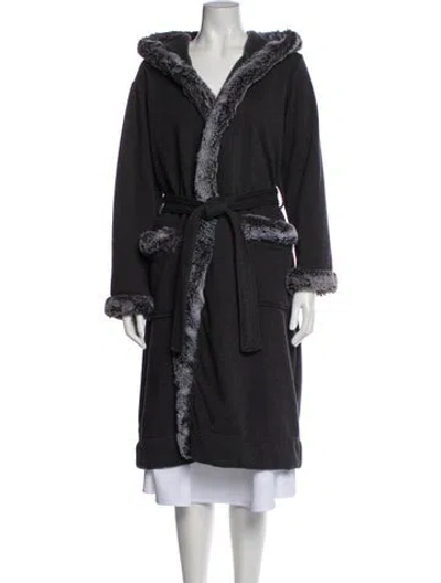 Pre-owned Ugg Trench Coat In Gray