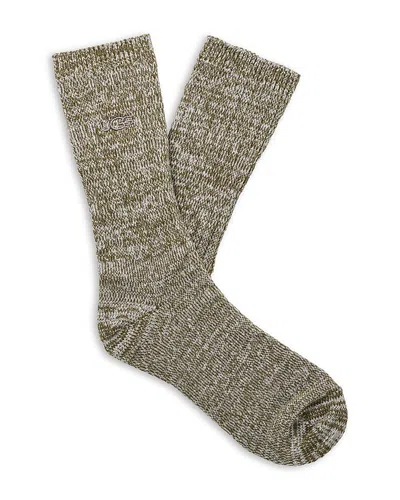 Ugg Trey Rib Knit Crew Socks In Brown
