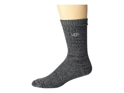 Ugg Trey Rib Knit Slouchy Crew Men's No Show Socks Shoes Black: One Size In Gray