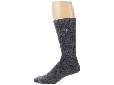 Ugg Trey Rib Knit Slouchy Crew Men's No Show Socks Shoes Navy: One Size In Blue