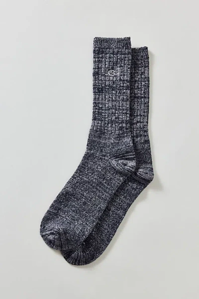 Ugg Trey Ribbed Knit Crew Sock In Black, Men's At Urban Outfitters In Multi