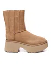 Ugg Classic Twin Seam New Heights Ankle Boots In Brown