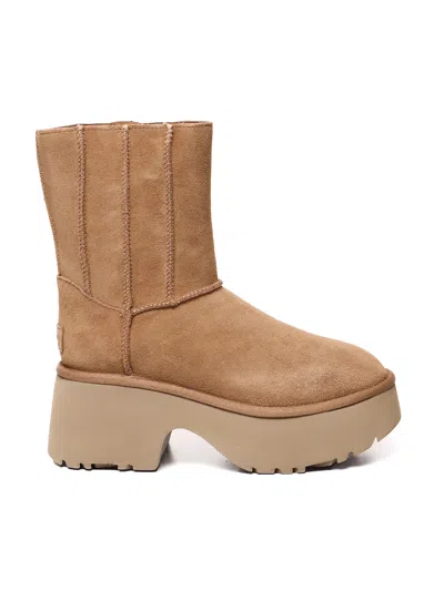 Ugg Twin Seam New Heights Boots In Suede In Chestnut