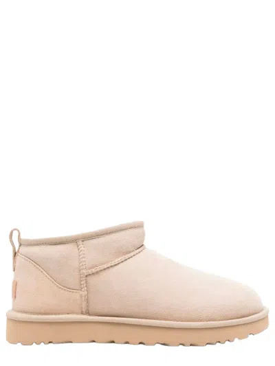 Ugg Twinface Sheepskin Mini Boots With Asymmetrical Topline In Pink