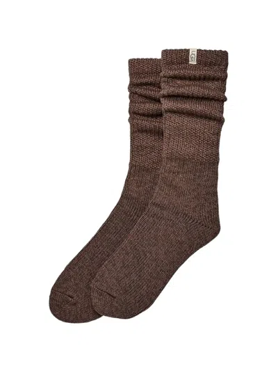 Ugg Tyla Slouchy Crew Ii Socks In Brown