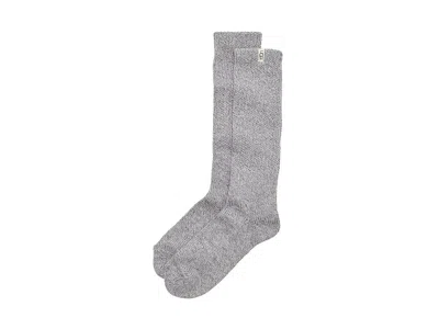 Ugg Tyla Slouchy Crew Ii Women's Quarter Length Socks Shoes Grey Heather, Cotton/polyester In Gray
