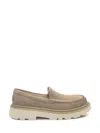 Ugg Chunky Loafers In Beige Suede Leather In Nude