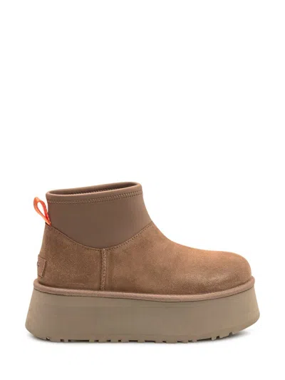 Ugg Classic Mini Dipper Ankle Boots In Brown Suede