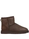 Ugg Classic Mini Ii Suede Boots With Shearling Lining In Animal Print