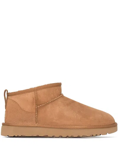 Ugg Classic Ultra Mini Suede Boots For Woman In Brown