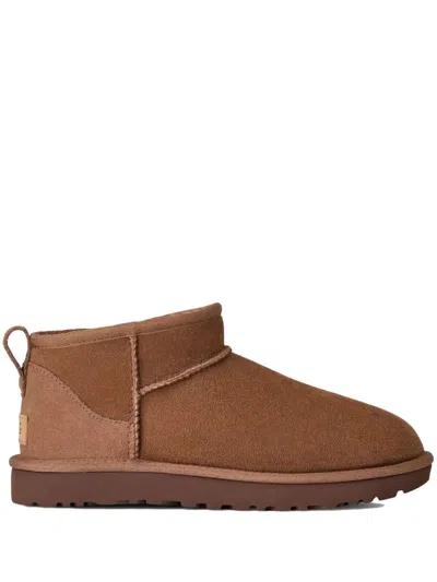 Ugg Classic Ultra Mini Suede Boots For Woman In Brown