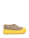 Ugg Sand Suede And Rubber Tasman Weather Hybrid Slip Ons In Yellow