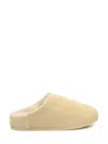 Ugg Slippers In Beige Suede With Shearling Interior In White
