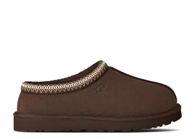 Ugg Suede Slip-on Clog With Plush Lamb Fur Lining In Brown