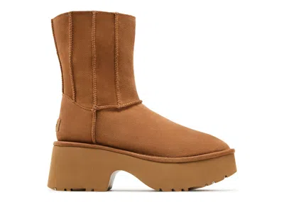 Ugg Wmns Classic Twin Seam New Heights Boot 'chestnut' In Brown