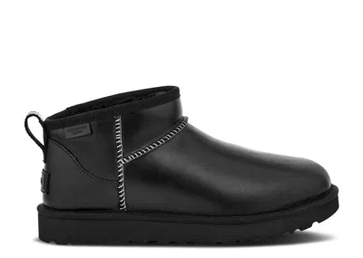 Ugg Wmns Classic Ultra Mini Leather Regen Boot 'black'