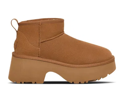 Ugg Wmns Classic Ultra Mini New Heights Boot 'chestnut' In Brown