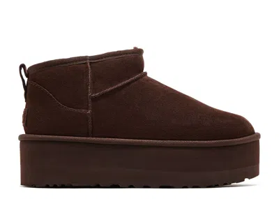 Ugg Wmns Classic Ultra Mini Platform Boot 'burnt Cedar' In Brown