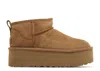 Ugg Mini Platform Shearling Boots In Brown