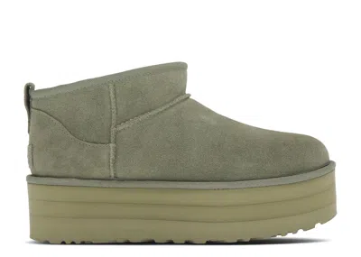 Ugg Wmns Classic Ultra Mini Platform Boot 'shaded Clover' In Green