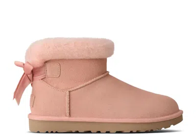 Ugg Wmns Mini Bailey Mixed Bow Boot 'beige Blush' In Pink