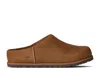 Ugg Matte Finish Smooth Rounded Toe Clogs In Brown