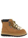 Ugg X Sacai Fur-trim Lace-up Ankle Boots In Multi