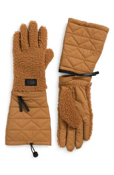 Ugg ® Fluff Faux Fur Modular Gloves In Brown