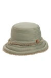 Ugg ® Fluff Reversible Faux Fur Bucket Hat In Green