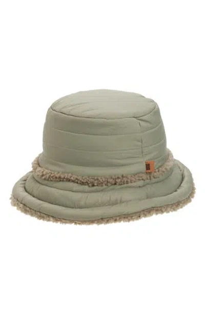 Ugg ® Fluff Reversible Faux Fur Bucket Hat In Green