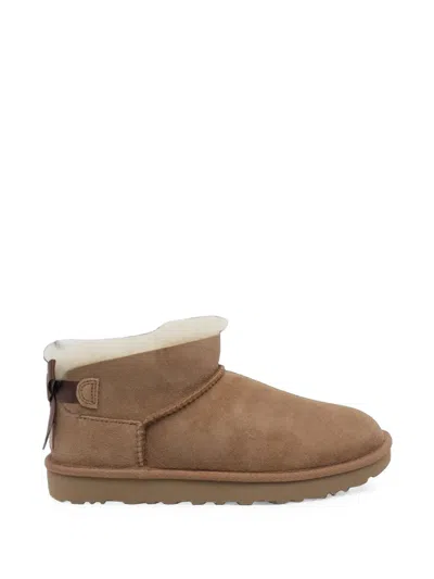 Ugg Ultra Mini Bailey Suede Boots In Brown
