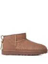 Ugg Ultra Mini Biarritz Ankle Boot In Brown