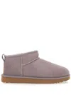 Ugg Classic Ultra Mini Suede Ankle Boots In Grey