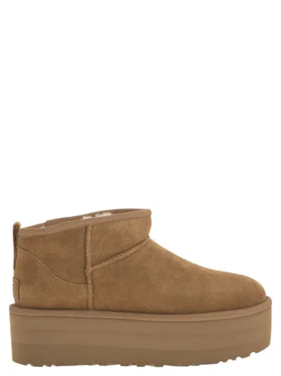 Ugg Ultra Mini Classic - Boots With Plateau In Brown