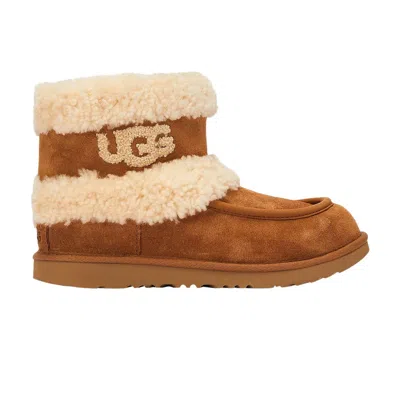 Pre-owned Ugg Ultra Mini Fluff Boot Kids 'chestnut' | Brown | Kid's Size 6