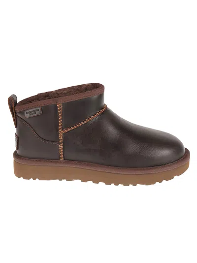 UGG ULTRA MINI LEATHER BOOTS