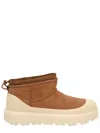 Ugg Cl Ultra Mini Weathe Ankle Boots In Leather Color Suede In Brown