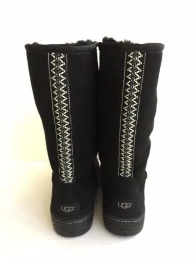 Pre-owned Ugg Ultra Tall Revival Tasman Braid Black Leather Boot Us 5 / Eu 36 / Uk 3