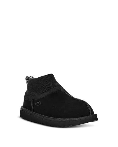 Ugg Unisex Stretch Cuff Boots - Little Kid In Black