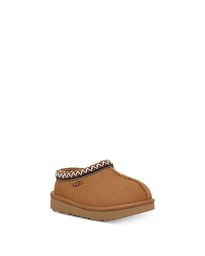 Ugg Unisex Tasman Ii Suede Slippers - Little Kid In Chestnut