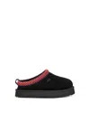 Ugg Kid's Tazz Wool Suede Mules, Kids In Black/multi