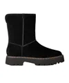 Ugg Uptowner Calf Suede Ankle Boots In Black
