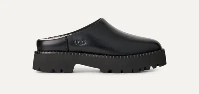 Ugg Uptowner Flat Mini Leather Slide In Black