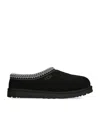 Ugg Black Suede Slip-on Sneakers With Zigzag Stitch Detail In Black