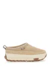 Ugg Venture Daze Beige Mules With Decorative Stitching And Side Logo Patch In Suede Man