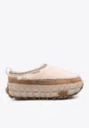 Ugg Venture Daze Cozy Shearling Flatform Shoes In Brown