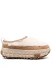 Ugg Venture Daze Cozy Shearling Flatform Shoes In Neutrals