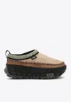 Ugg Venture Daze Flatform Suede Mules In Sand