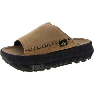 Ugg Venture Daze Mens Suede Slip-on Slide Sandals In Brown